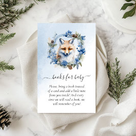 Winter Fox Baby Shower Books für Baby Begleitkarte