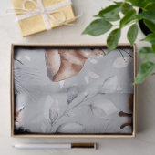 Winter Fox Botanische Wasserfarbe Seidenpapier (Geschenk)