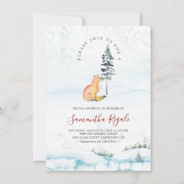 Winter Fox Bridal Dusche Einladungen