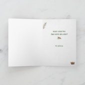 Winter Fox Holiday Foliage Weihnachtskarte Feiertagskarte (Innenseite)