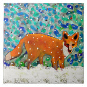 Winter Fox Keramik Kitchenette Fliese (Vorderseite)