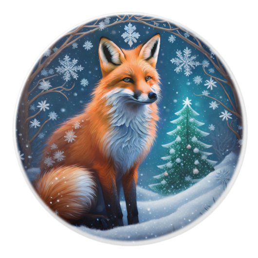 Winter Fox Keramikknauf (Vorderseite)