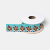 Winter Fox mit Kardinal! Satinband (Spule)