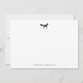 Winter Fox Personalisiert Stationery Flat Note Car Mitteilungskarte (Vorderseite)