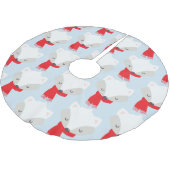 Winter Fox Polyester Weihnachtsbaumdecke (Schrägansicht)