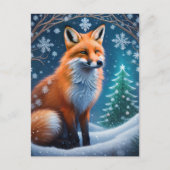 Winter Fox Postkarte (Vorderseite)
