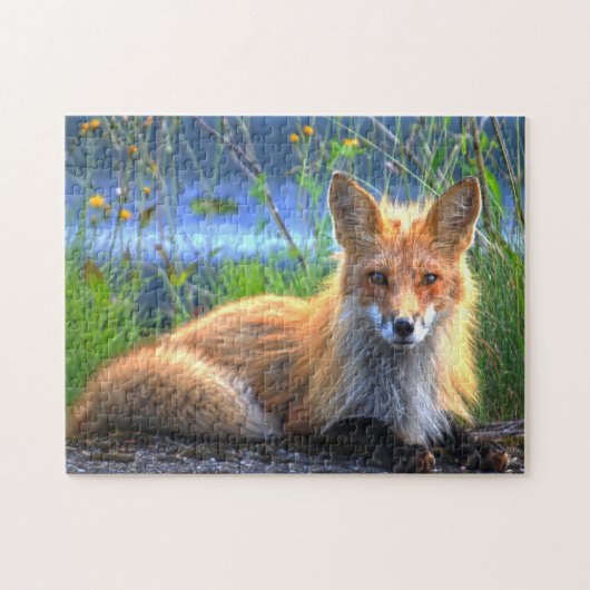 Winter Fox Quebec Kanada. Puzzle (Horizontal)