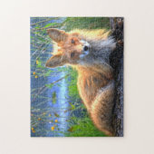 Winter Fox Quebec Kanada. Puzzle (Vertikal)