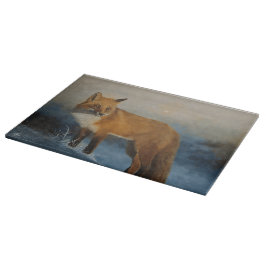 Winter Fox Schneidebrett