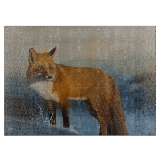 Winter Fox Schneidebrett (Vorderseite)