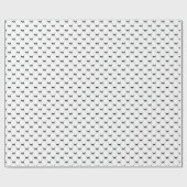 Winter Fox Schwarz/Weiß Gemustert Geschenkpapier (Flach)