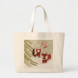 Winter Fox Tote Bag Jumbo Stoffbeutel