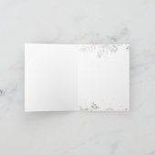 Winter Fox und Florals Weihnachtskarte Dankeskarte (Innenseite)