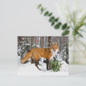 "Winter Fox" Urlaubspostkarte Postkarte (Stehend Vorderseite)