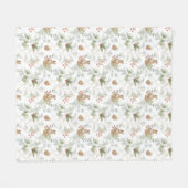 Winter Fox Wald Niedlich Fleecedecke (Vorderseite (Horizontal))