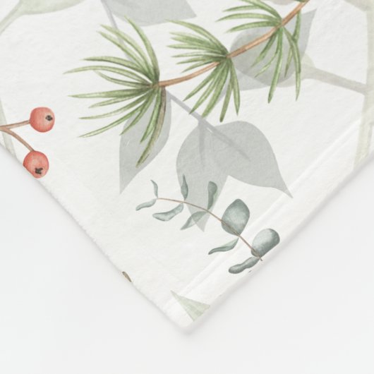 Winter Fox Wald Niedlich Fleecedecke (Ecke)