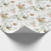 Winter Fox Wald Niedlich Geschenkpapier (Ecke)