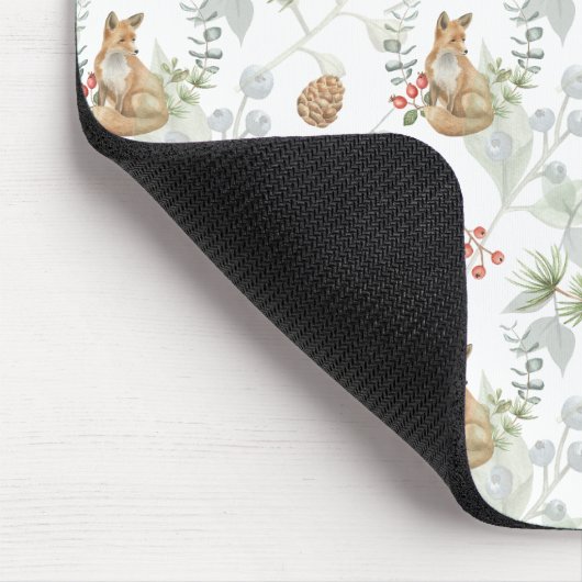 Winter Fox Wald Niedlich Mousepad (Ecke)