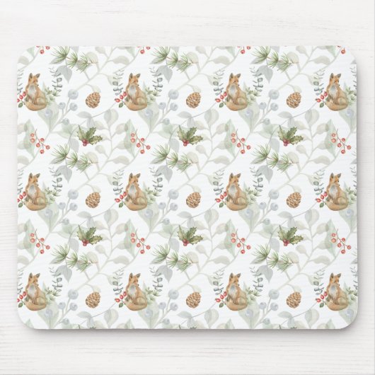 Winter Fox Wald Niedlich Mousepad (Vorne)