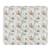 Winter Fox Wald Niedlich Schneidebrett (Vorderseite)