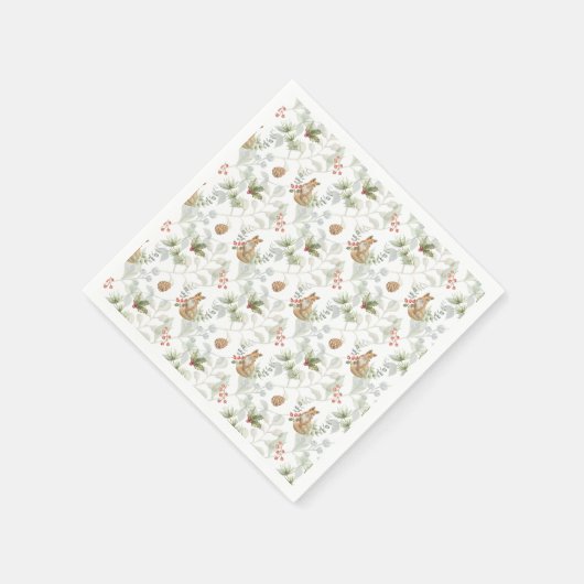 Winter Fox Wald Niedlich Serviette (Ecke)