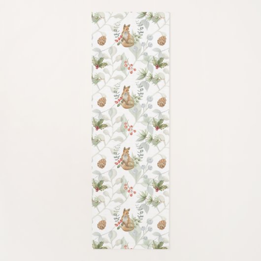 Winter Fox Wald Niedlich Yogamatte (Vorderseite)