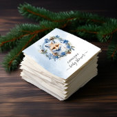 Winter Fox Watercolor Kinderdusche Serviette