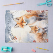 Winter Fox Watercolor Winter Magic Seidenpapier (Basteln)