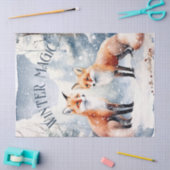 Winter Fox Watercolor Winter Magie Seidenpapier (Basteln)