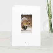 Winter Fox Weihnachtskarte Feiertagskarte (Rückseite)