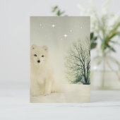 Winter Fox Weihnachtskarten Dankeskarte (Stehend Vorderseite)