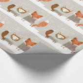 Winter Fox Wrapping Paper Geschenkpapier (Ecke)