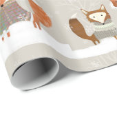 Winter Fox Wrapping Paper Geschenkpapier (Rolleneckpunkt)