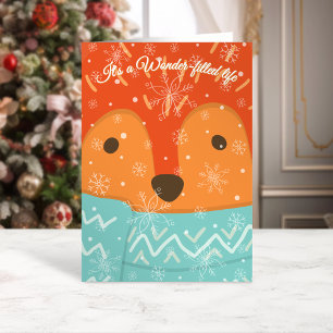 Winter Fox Wunderschönes Leben Funny Funny Christm Karte