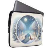 Winter Foxes by Moonlit Snowy River Laptopschutzhülle (Vorne Rechts)