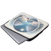 Winter Foxes by Moonlit Snowy River Laptopschutzhülle (Vorne Knopf)