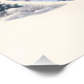 Winter Foxes by Moonlit Snowy River Poster (Ecke)