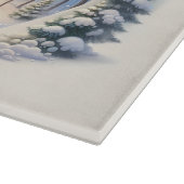Winter Foxes by Moonlit Snowy River Schneidebrett (Ecke)