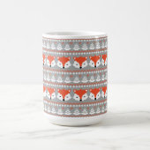 Winter Foxes Weihnachtsmuster Kaffeetasse (Mittel)