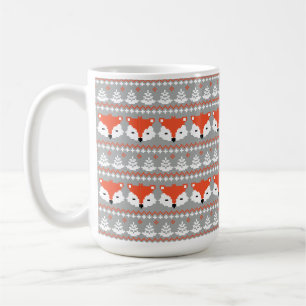 Winter Foxes Weihnachtsmuster Kaffeetasse