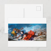 Winter, Fragonard Postkarte (Vorne/Hinten)