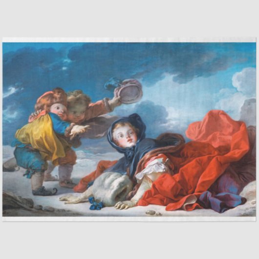 Winter, Fragonard Seidenpapier (Vorderseite)