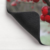 Winter Freeze and Ice on Red Berries Mousepad (Ecke)