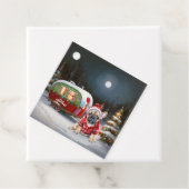 Winter French Bulldog Caravan Weihnachtsabenteuer Geschenkanhänger (Beispiel)