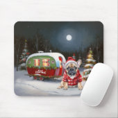 Winter French Bulldog Caravan Weihnachtsabenteuer Mousepad (Mit Mouse)