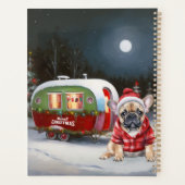 Winter French Bulldog Caravan Weihnachtsabenteuer Planer (Rückseite)