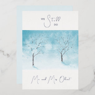 Winter Freshness Vow Erneuerung 25 Jahre Silber Folieneinladung