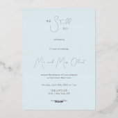 Winter Freshness Vow Erneuerung 25 Jahre Silber Folieneinladung (Rückseite)