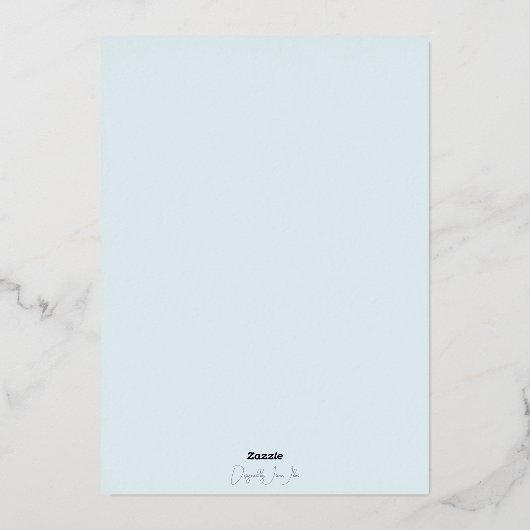 Winter Freshness Vow Renewal Silver Folieneinladung (Rückseite)