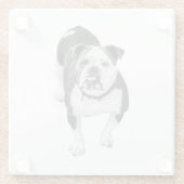 Winter-Freund, Bulldog-Getränkuntersetzer Glasuntersetzer (Rückseite)